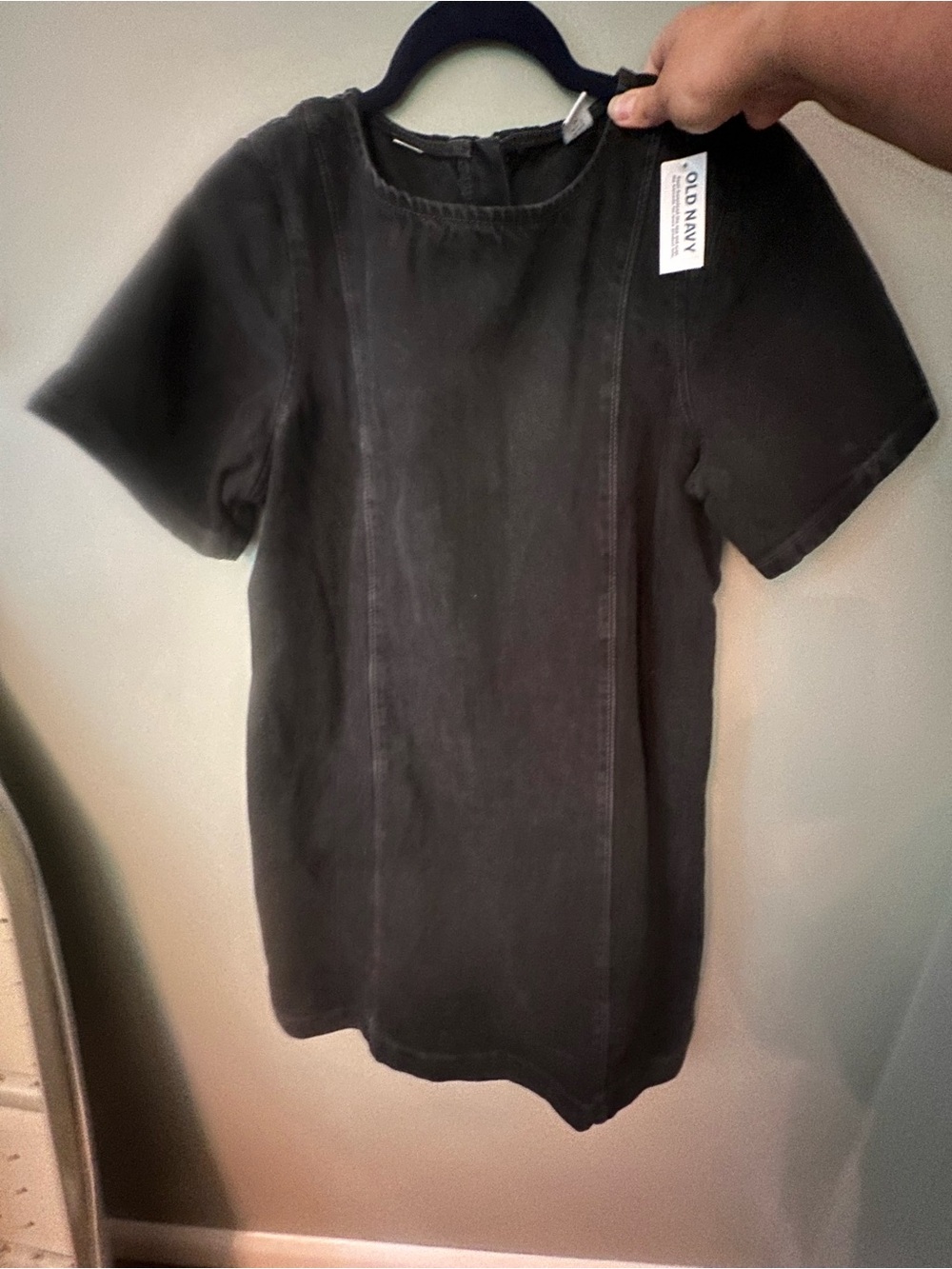 Old Navy Black Washed Tall Short Sleeve Dress